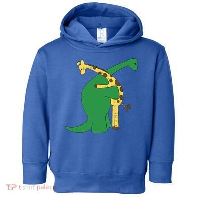 Giraffe Dinosaur Hug Love Dino Animals Safari Halloween Funny Gift Toddler Hoodie