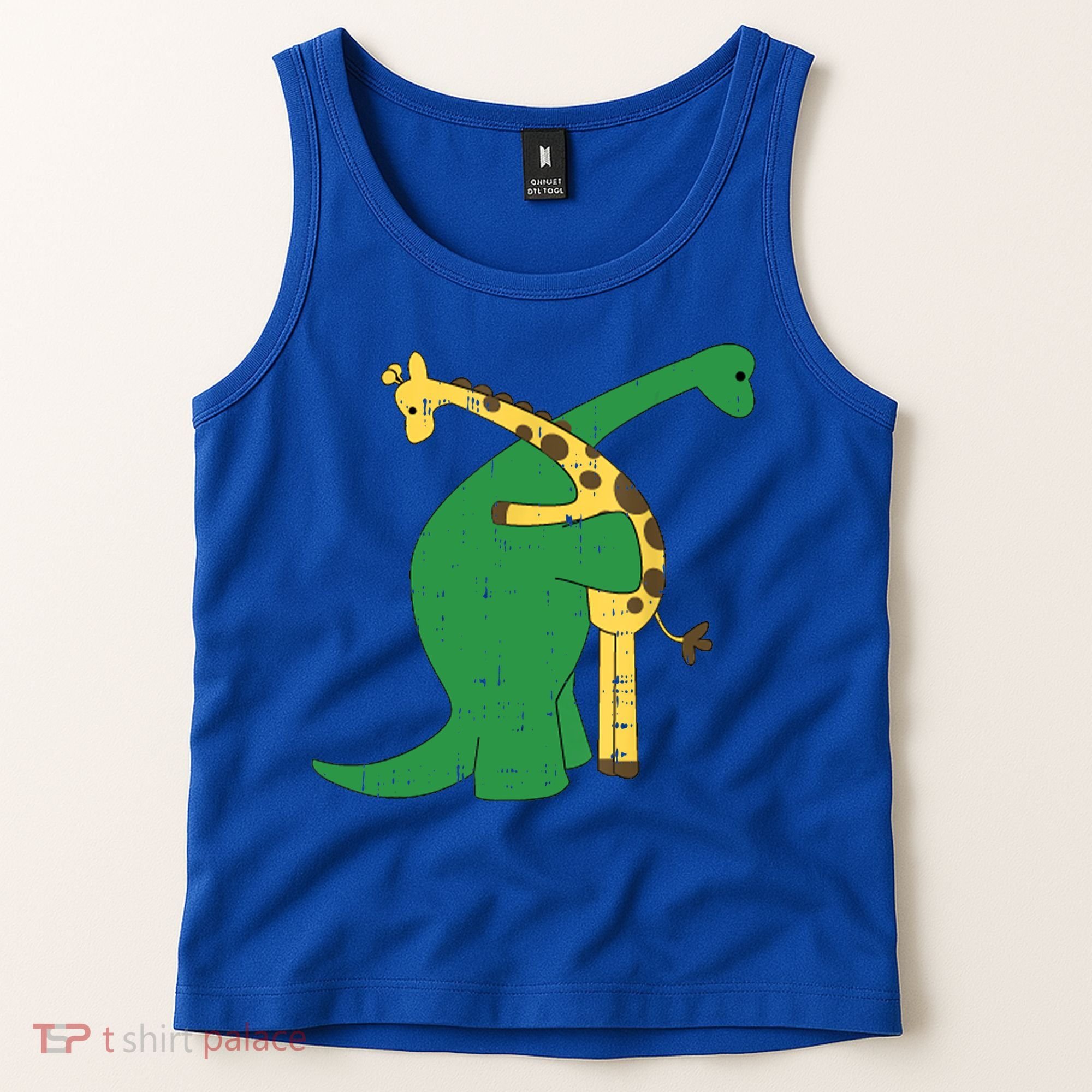 Giraffe Dinosaur Hug Love Dino Animals Safari Halloween Funny Gift Tank Top