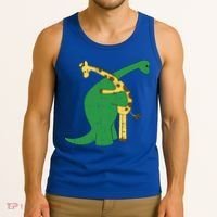 Giraffe Dinosaur Hug Love Dino Animals Safari Halloween Funny Gift Tank Top thumb 3