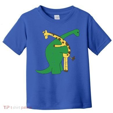 Giraffe Dinosaur Hug Love Dino Animals Safari Halloween Funny Gift Toddler T-Shirt