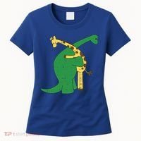 Giraffe Dinosaur Hug Love Dino Animals Safari Halloween Funny Gift Women's T-Shirt thumb 0