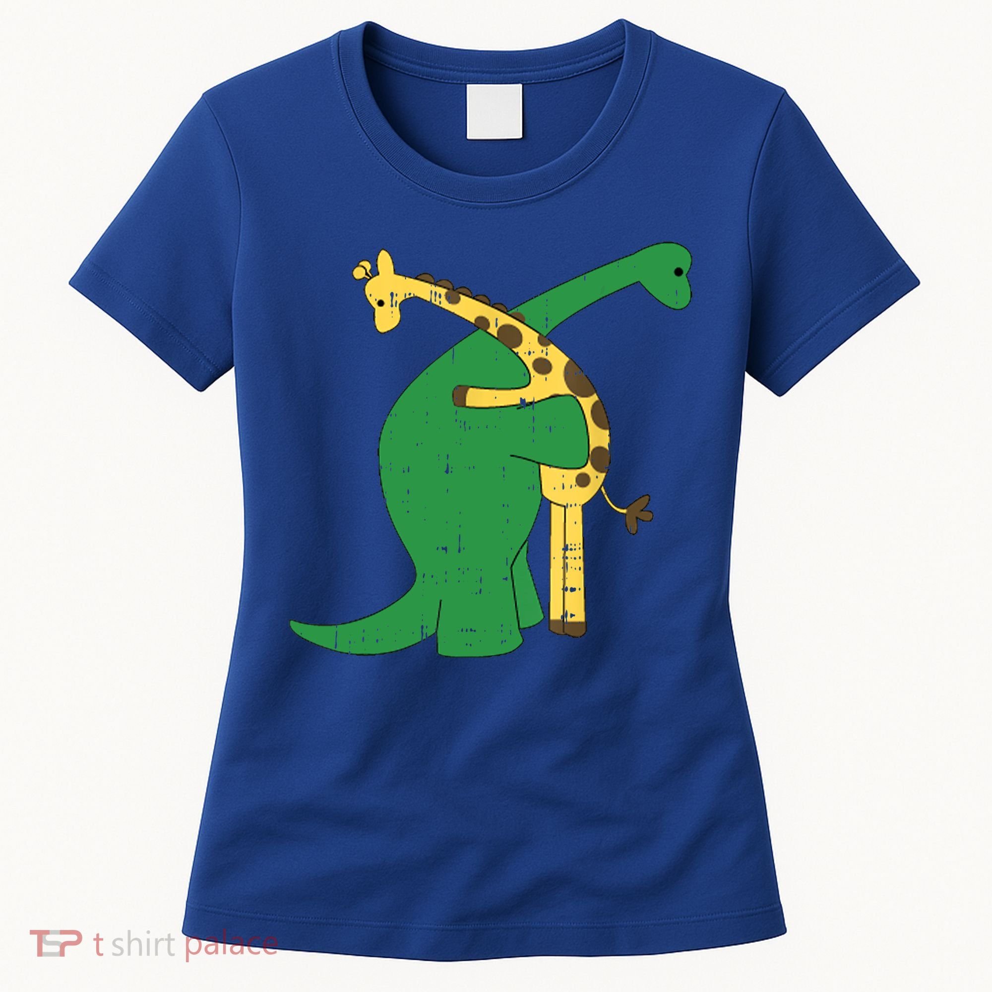 Giraffe Dinosaur Hug Love Dino Animals Safari Halloween Funny Gift Women's T-Shirt