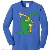 Giraffe Dinosaur Hug Love Dino Animals Safari Halloween Funny Gift Kids Long Sleeve Shirt thumb 0