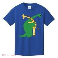 Giraffe Dinosaur Hug Love Dino Animals Safari Halloween Funny Gift Kids T-Shirt thumb 0