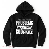God Did It With Nails Christian Message Hoodie thumb 0
