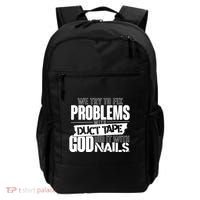 God Did It With Nails Christian Message Backpack thumb 0