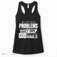 God Did It With Nails Christian Message Women's Tank Top thumb 0