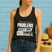 God Did It With Nails Christian Message Women's Tank Top thumb 2