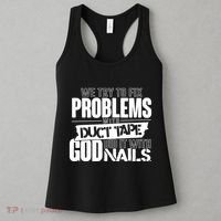 God Did It With Nails Christian Message Women's Tank Top thumb 3