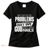 God Did It With Nails Christian Message Women's T-Shirt thumb 0
