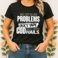 God Did It With Nails Christian Message Women's T-Shirt thumb 2