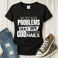 God Did It With Nails Christian Message Women's T-Shirt thumb 3