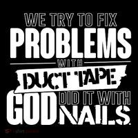 God Did It With Nails Christian Message Women's T-Shirt thumb 6