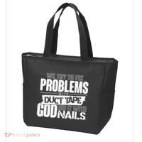 God Did It With Nails Christian Message Tote Bag thumb 3