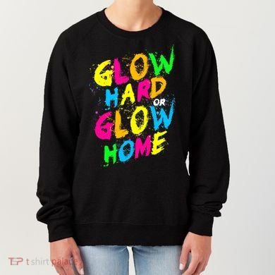 Glow Design In Bright Colors 80s Theme Women's Sweatshirt