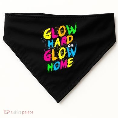 Glow Design In Bright Colors 80s Theme USA-Made Doggie Bandana