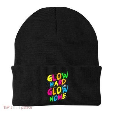 Glow Design In Bright Colors 80s Theme Beanie