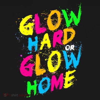 Glow Design In Bright Colors 80s Theme Coaster