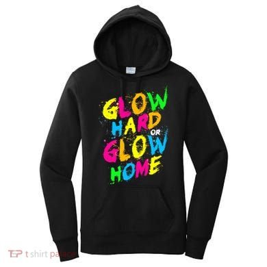 Glow Design In Bright Colors 80s Theme Women's Hoodie