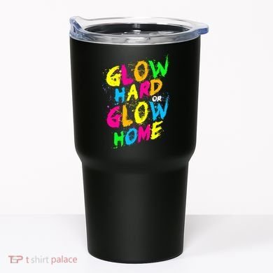 Glow Design In Bright Colors 80s Theme Tumbler