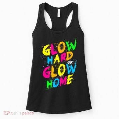 Glow Design In Bright Colors 80s Theme Women's Tank Top