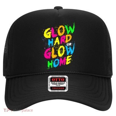 Glow Design In Bright Colors 80s Theme Hat