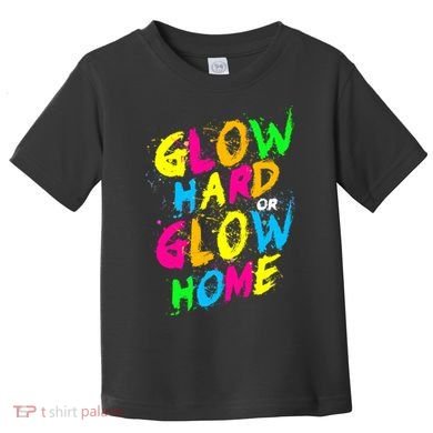 Glow Design In Bright Colors 80s Theme Toddler T-Shirt