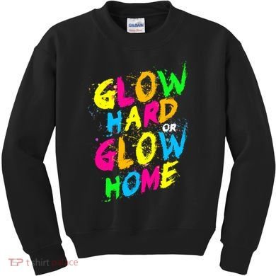 Glow Design In Bright Colors 80s Theme Kids Sweatshirt