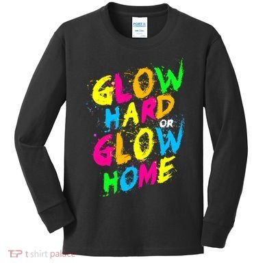 Glow Design In Bright Colors 80s Theme Kids Long Sleeve Shirt