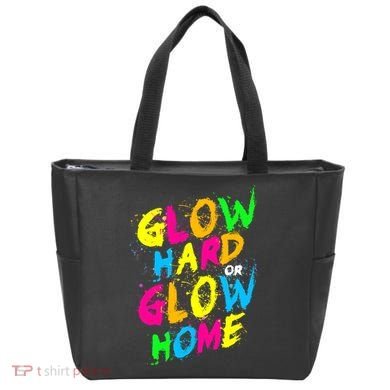 Glow Design In Bright Colors 80s Theme Tote Bag
