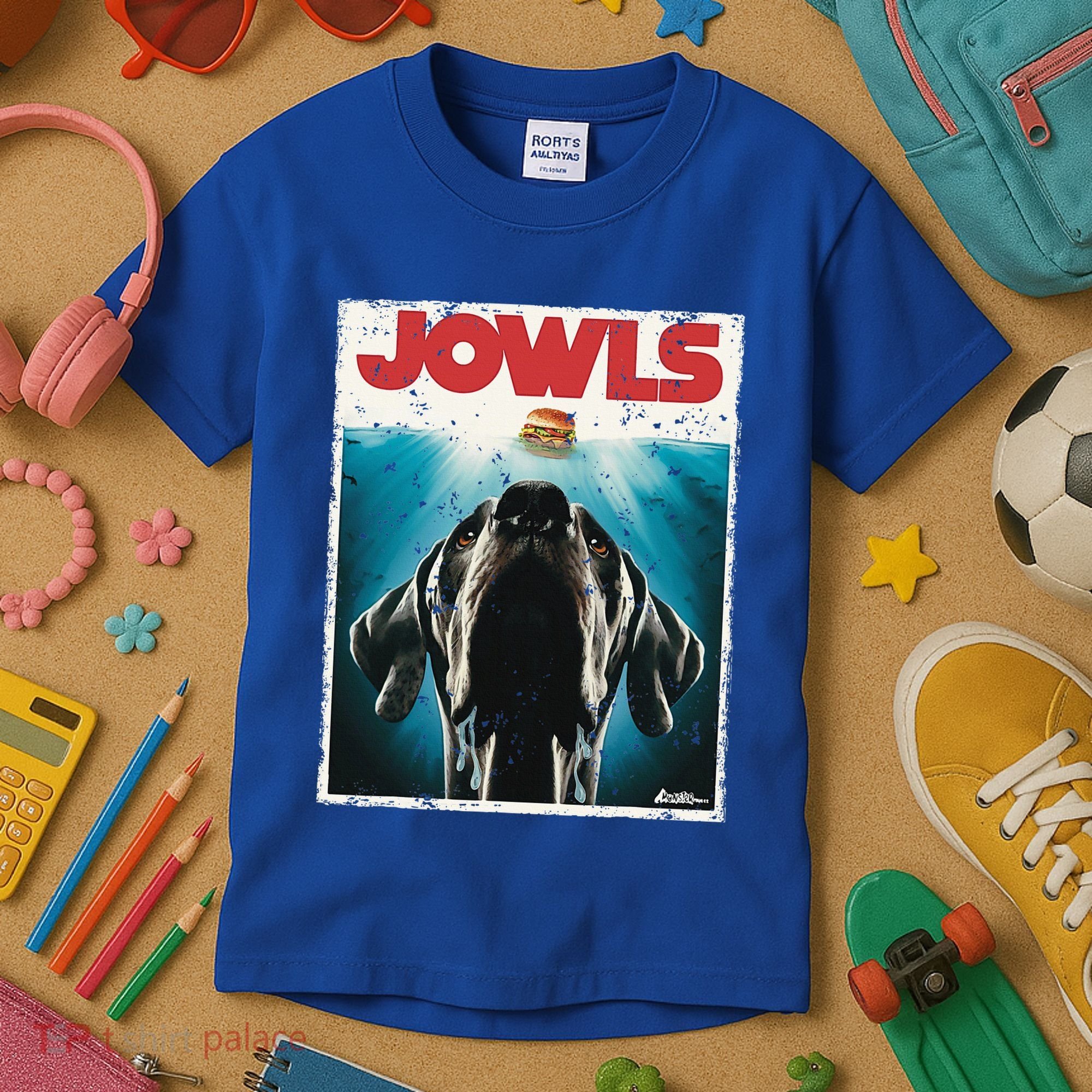 Great Dane Jowls Paws Top Drooling Dog Mom Kids T-Shirt