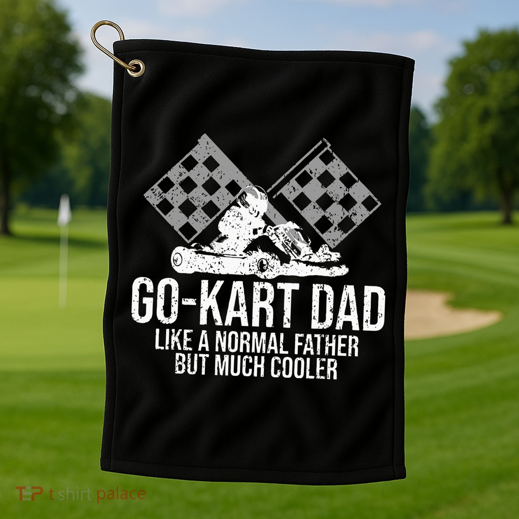 GoKart Dad Kart Racing GoCart Karting Gift For Daddy Golf Towel
