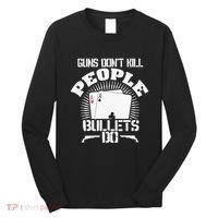 Guns Don't Kill People - Bullets Do - Novelty Poker Long Sleeve Shirt thumb 0