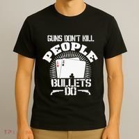 Guns Don't Kill People - Bullets Do - Novelty Poker T-Shirt thumb 3