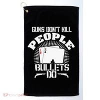 Guns Don't Kill People - Bullets Do - Novelty Poker Golf Towel thumb 0