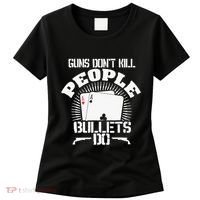 Guns Don't Kill People - Bullets Do - Novelty Poker Women's T-Shirt thumb 0