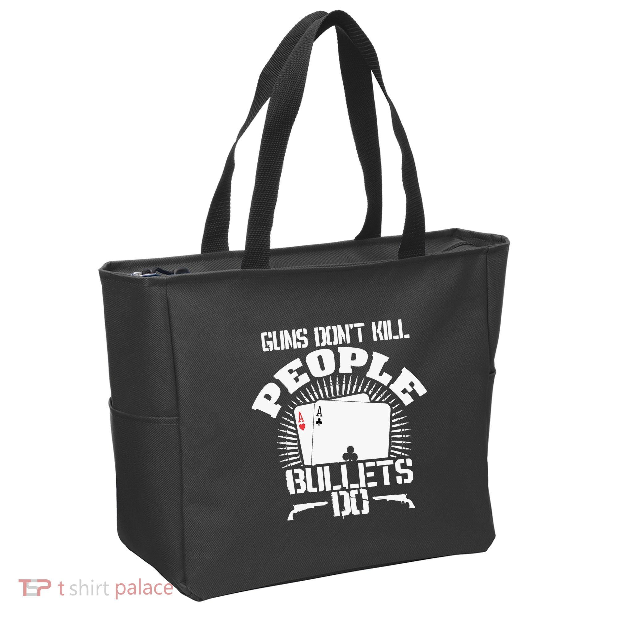 Guns Don't Kill People - Bullets Do - Novelty Poker Tote Bag