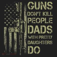 Guns DonT Kill People Dads With Pretty Daughters Humor Dad Beanie thumb 2