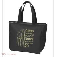 Guns DonT Kill People Dads With Pretty Daughters Humor Dad Tote Bag thumb 3