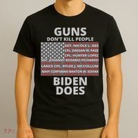 Guns Don't Kill People Biden Does 13 American Heroes T-Shirt thumb 3