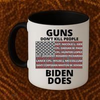 Guns Don't Kill People Biden Does 13 American Heroes Coffee Mug thumb 2