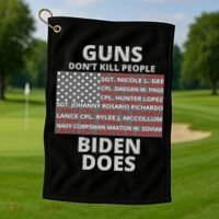 Guns Don't Kill People Biden Does 13 American Heroes Golf Towel thumb 1
