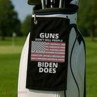 Guns Don't Kill People Biden Does 13 American Heroes Golf Towel thumb 2