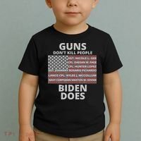 Guns Don't Kill People Biden Does 13 American Heroes Toddler T-Shirt thumb 2
