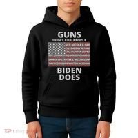 Guns Don't Kill People Biden Does 13 American Heroes Kids Hoodie thumb 4