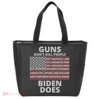 Guns Don't Kill People Biden Does 13 American Heroes Tote Bag thumb 0