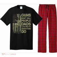 Guns Don't Kill People Dads With Pretty Daughters Humor Dad Pajama Set thumb 0