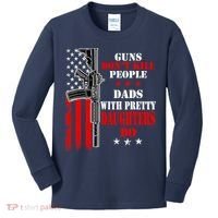 Guns Dont Kill People Dads With Pretty Daughters Kids Long Sleeve Shirt thumb 0