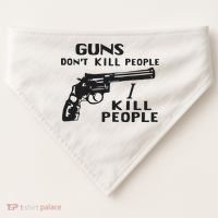 Guns Don’T Kill People I Kill People USA-Made Doggie Bandana thumb 0