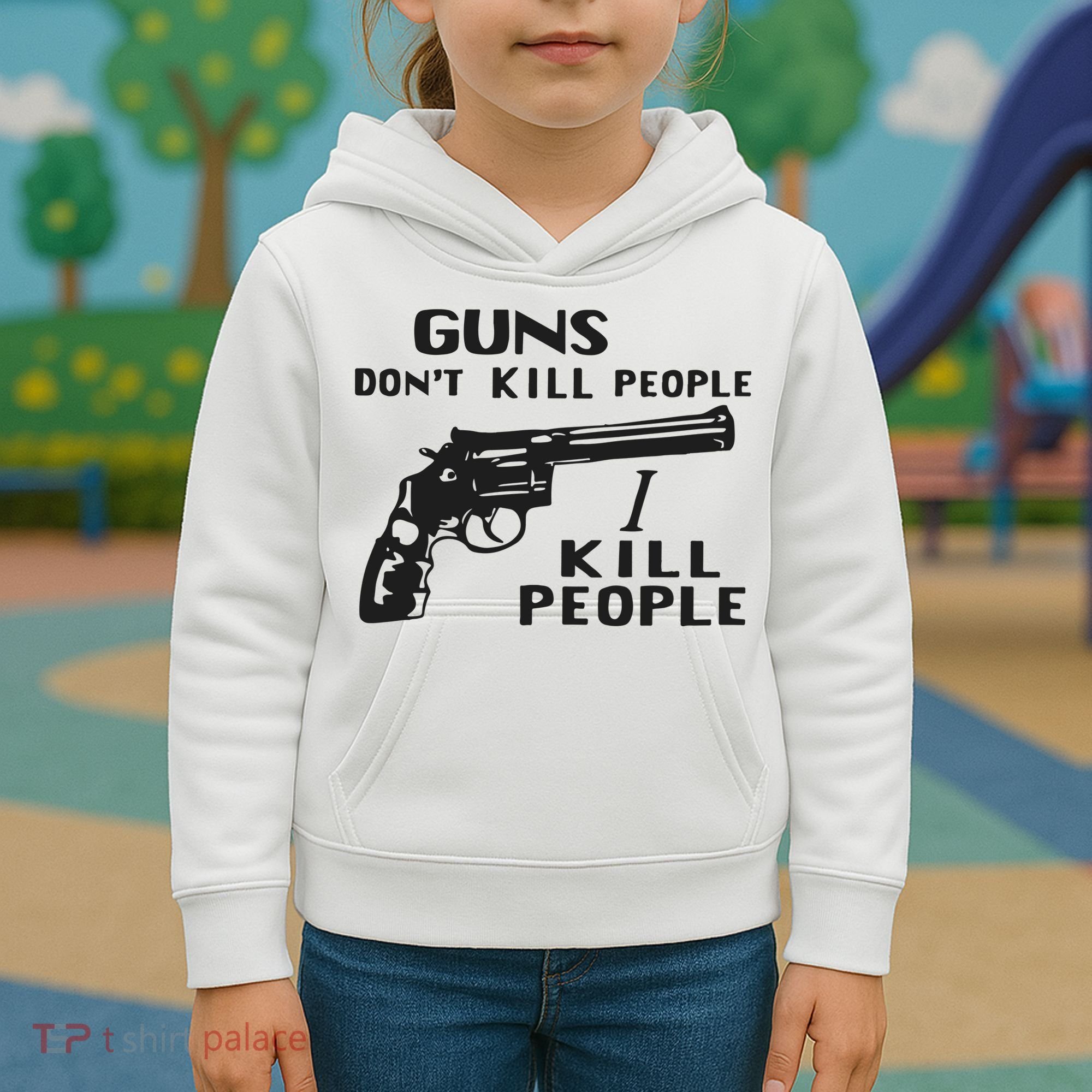Guns Don’T Kill People I Kill People Kids Hoodie